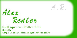 alex redler business card